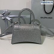 BALENCIAGA | Hourglass Handbag Glitter Material In Grey - 23 x 10 x 24cm - 6