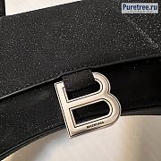 BALENCIAGA | Hourglass Handbag Glitter Material In Black - 23 x 10 x 24cm - 5