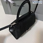 BALENCIAGA | Hourglass Handbag Glitter Material In Black - 23 x 10 x 24cm - 2