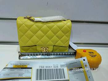 CHANEL | Mini Flap Bag  Lemon Lambskin - 17cm