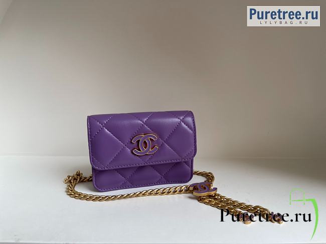CHANEL | 22P Belt Bag Purple Lambskin 81184 - 12.5cm - 1
