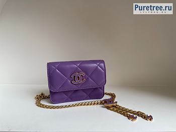 CHANEL | 22P Belt Bag Purple Lambskin 81184 - 12.5cm