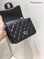 CHANEL | Mini Flap Bag Black Lambskin - 17 x 13.5 x 8cm - 5