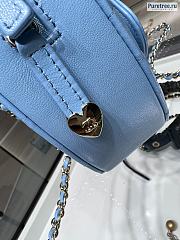 CHANEL | Heart Shape Bag Pre-Spring 2022 Blue - 17 × 15 × 6 cm - 6