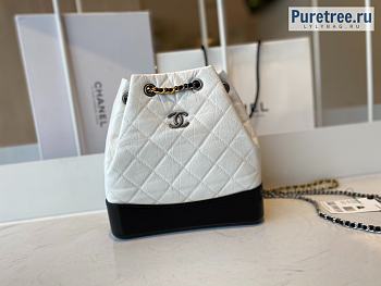CHANEL | Gabrielle Backpacks White Leather A94485 - 24 x 23 x 11.5cm