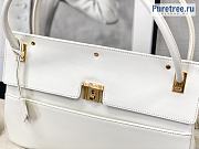 DIOR | Parisienne Bag White Smooth Calfskin M5400 - 30 x 21 x 8.5cm - 6