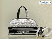 DIOR | Medium Dior Vibe Zip Bowling Bag Silver Smooth Calfskin - 34 x 18 x 15cm - 1