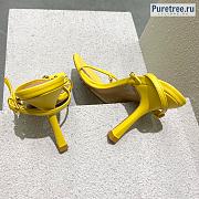Bottega Veneta | Stretch Yellow Leather Sandals With Chain - 9cm - 6