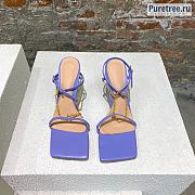 Bottega Veneta | Stretch Purple Leather Sandals With Chain - 9cm - 3