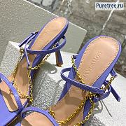 Bottega Veneta | Stretch Purple Leather Sandals With Chain - 9cm - 4