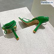 Bottega Veneta | Stretch Green Leather Sandals With Chain - 9cm - 2