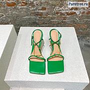 Bottega Veneta | Stretch Green Leather Sandals With Chain - 9cm - 3