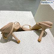 Bottega Veneta | Stretch Beige Leather Sandals With Chain - 9cm - 2