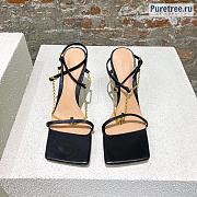 Bottega Veneta | Stretch Black Leather Sandals With Chain - 9cm - 5