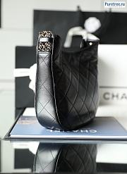 CHANEL | Hobo Handbag Black Lambskin AS3153 - 26 x 26 x 8cm - 3