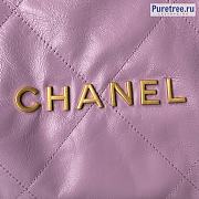 CHANEL | 22 Backpack Purple Shiny Calfskin AS3313 - 51 x 40 x 9cm - 5