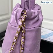 CHANEL | 22 Backpack Purple Shiny Calfskin AS3313 - 51 x 40 x 9cm - 3