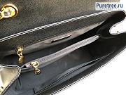 CHANEL | Vintage Flap Bag Black Caviar Leather 92233 - 33 x 11 x 23cm - 5