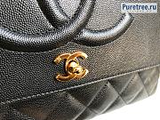 CHANEL | Vintage Flap Bag Black Caviar Leather 92233 - 33 x 11 x 23cm - 6