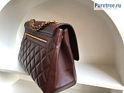 CHANEL | Vintage Flap Bag Brown Smooth Leather 92233 - 33 x 11 x 23cm - 5