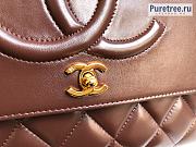 CHANEL | Vintage Flap Bag Brown Smooth Leather 92233 - 33 x 11 x 23cm - 2