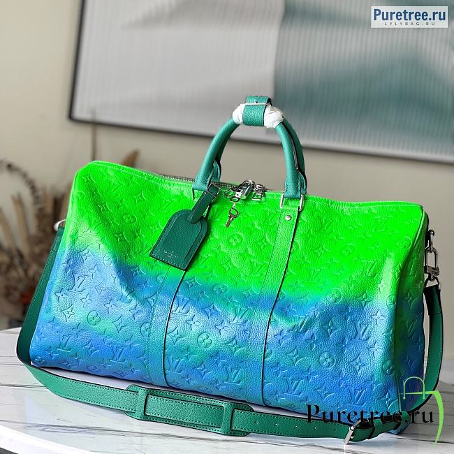 Louis Vuitton | Keepall 50B Taurillon Leather Green M59712 - 50 x 29 x 23cm - 1