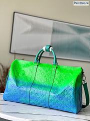 Louis Vuitton | Keepall 50B Taurillon Leather Green M59712 - 50 x 29 x 23cm - 5