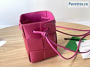 Bottega Veneta | Small Cassette Bucket Bag Pink Calfskin - 14 x 9 x 9cm - 3