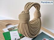 Bottega Veneta | Double Knot Beige Lambskin Handle Bag 680934 - 25 x 12 x 10cm - 5
