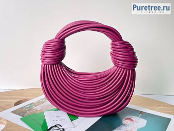 Bottega Veneta | Double Knot Pink Lambskin Handle Bag 680934 - 25 x 12 x 10cm