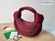 Bottega Veneta | Double Knot Red Lambskin Handle Bag 680934 - 25 x 12 x 10cm - 1