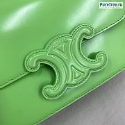 CELINE | Teen Cuir Triomphe Bag Green Shiny Calfskin - 18.5 x 14 x 8cm - 3