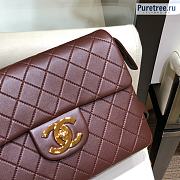 CHANEL | Vintage Flap Backpack Brown Lambskin A088 - 30 x 8 x 21cm - 4