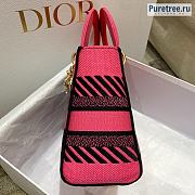 DIOR | Medium Lady D-Lite Bag Pink Multicolor D-Flower M0565 - 24cm - 2