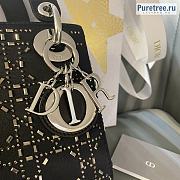 DIOR | Mini Lady Dior Bag Black Strass Cannage Satin M0500 - 17 x 15 x 7cm - 3