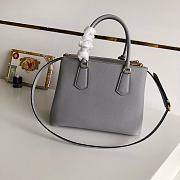 PRADA | Galleria Saffiano Gray Leather Large Bag 1BA274 - 32 x 24 x 13.5cm - 3