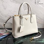 PRADA | Galleria Saffiano White Leather Large Bag 1BA274 - 32 x 24 x 13.5cm - 1