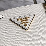 PRADA | Galleria Saffiano White Leather Large Bag 1BA274 - 32 x 24 x 13.5cm - 5