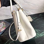 PRADA | Galleria Saffiano White Leather Large Bag 1BA274 - 32 x 24 x 13.5cm - 6