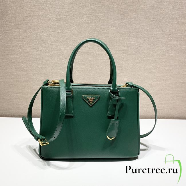 PRADA | Galleria Saffiano Green Leather Medium Bag 1BA863 - 28 x 19.5 x 12cm - 1