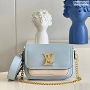 Louis Vuitton | Lockme Tender Blue Leather M58557 - 19 x 13 x 8cm - 1