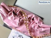 CHANEL | 22 Small Handbag Pink Shiny Calfskin & Gold Metal - 35 x 37 x 7cm - 4