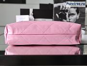 CHANEL | 22 Large Handbag Pink Shiny Calfskin & Gold Metal - 48 x 45 x 10cm - 6