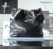 CHANEL | 22 Small Handbag Pink Shiny Calfskin & White Metal - 35 x 37 x 7cm - 3