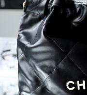CHANEL | 22 Small Handbag Pink Shiny Calfskin & White Metal - 35 x 37 x 7cm - 5
