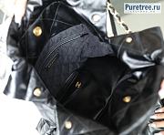CHANEL | 22 Small Handbag Black Shiny Calfskin & Gold Metal - 35 x 37 x 7cm - 5