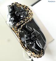 CHANEL | 22 Small Handbag Black Shiny Calfskin & Gold Metal - 35 x 37 x 7cm - 3