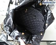 CHANEL | 22 Large Handbag Black Shiny Calfskin & Gold Metal - 48 x 45 x 10cm - 6