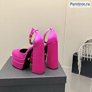 VERSACE | Medusa Aevitas Platform Pumps In Hot Pink Silk - 15.5cm - 5