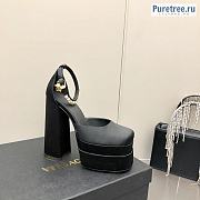 VERSACE | Medusa Aevitas Platform Pumps In Black Silk - 15.5cm - 4